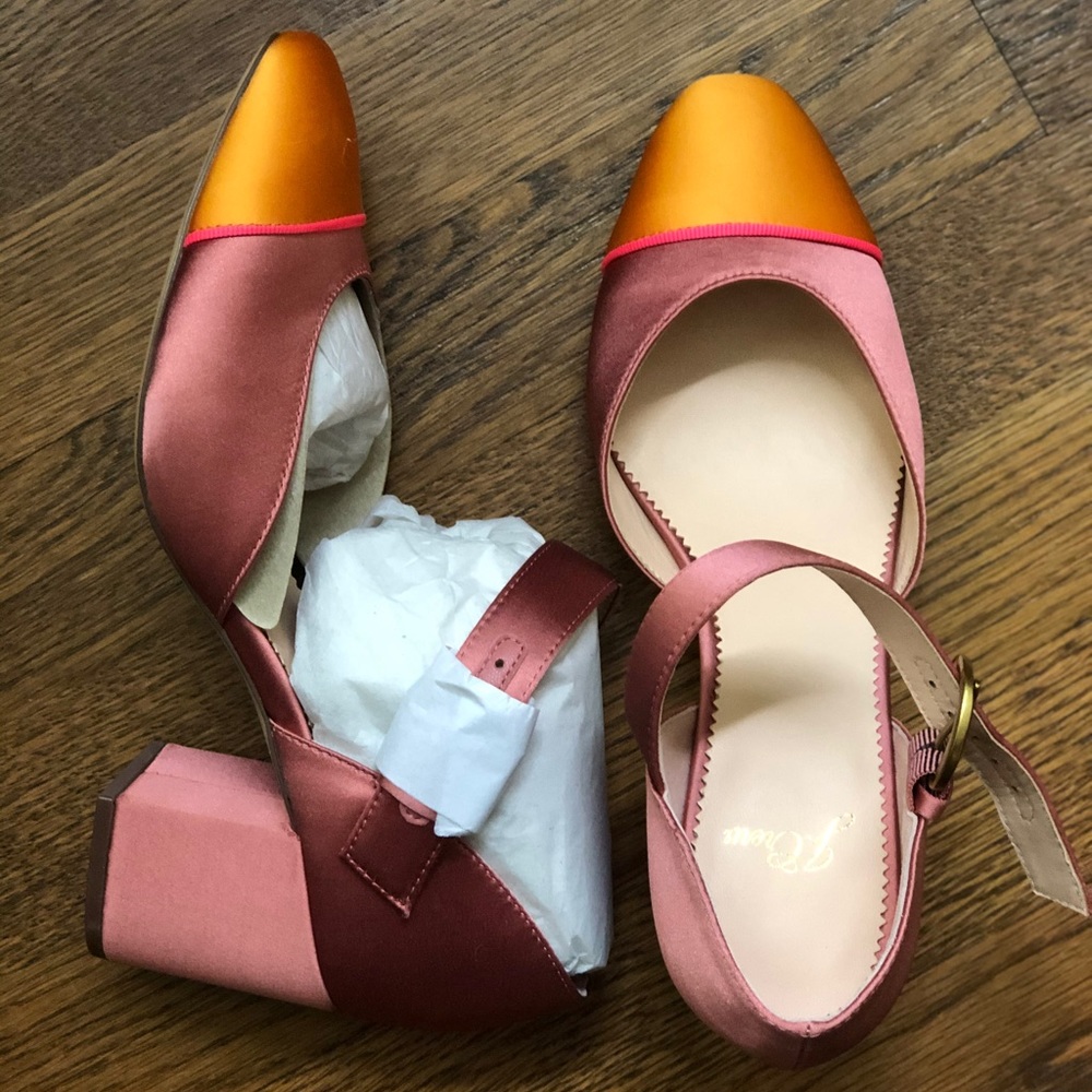 J. Crew Color Blocked Two Piece Mary Jane Pump